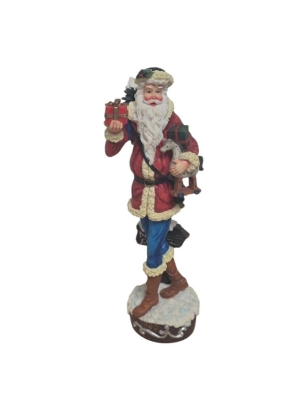 Roman 1890 Santa Claus Figurine in Red and Blue Rare Collectable 1993 Vintage